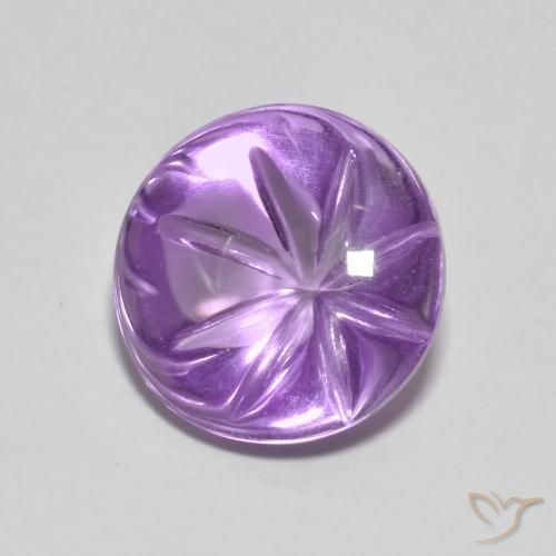 Ametista íris violeta Natural 4.22ct, Redondo, Transparente