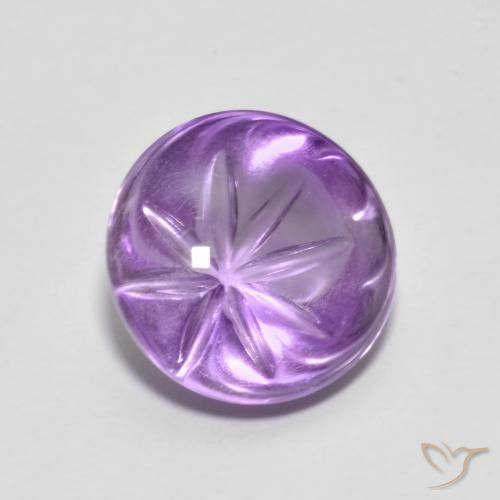 Ametista íris violeta Natural 3.96ct, Redondo, Transparente