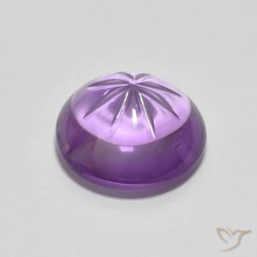 Ametista íris violeta Natural 3.96ct, Redondo, Transparente