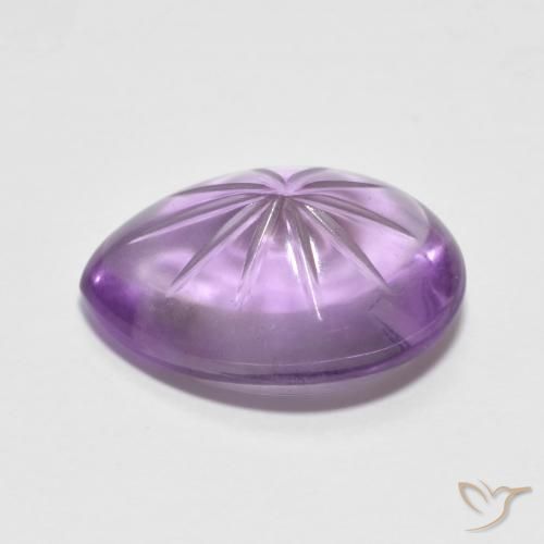 Ametista Violeta Claro-Médio Natural 7.08ct, Formato de pêra, Transparente