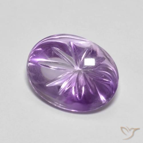 Ametista íris violeta Natural 6.70ct, oval, Transparente