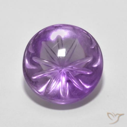 5.55ct Natural íris violeta Ametista, Redondo, Transparente