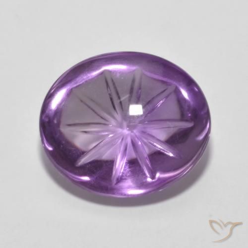6.19ct Natural íris violeta Ametista, oval, Transparente