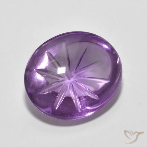 Ametista íris violeta Natural 6.19ct, oval, Transparente