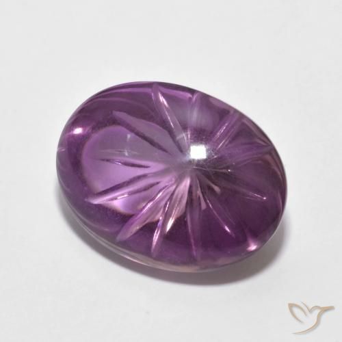 Ametista Violeta rosado Natural 8.75ct, Corte Oval, Transparente