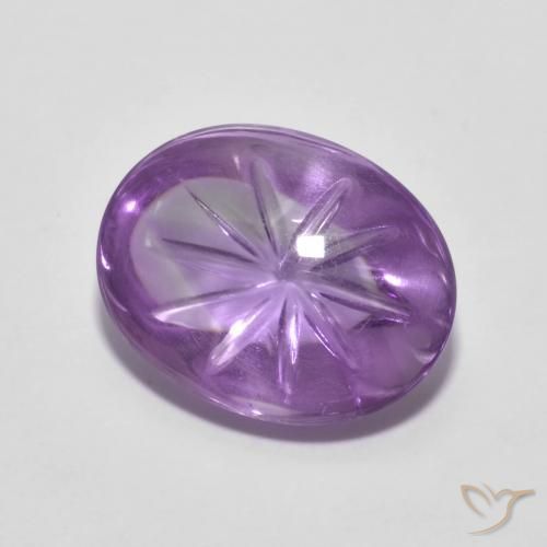 Ametista íris violeta Natural 4.82ct, oval, Transparente