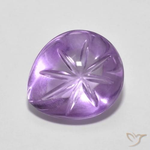 4.80ct Natural Violeta médio Ametista, Formato de pêra, Transparente