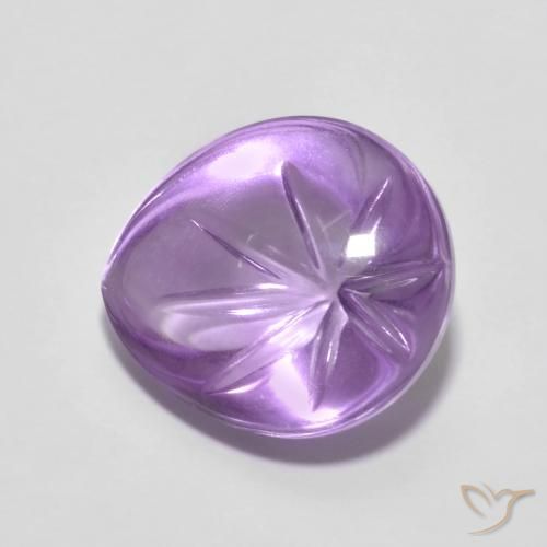 Ametista Violeta médio Natural 4.80ct, Formato de pêra, Transparente