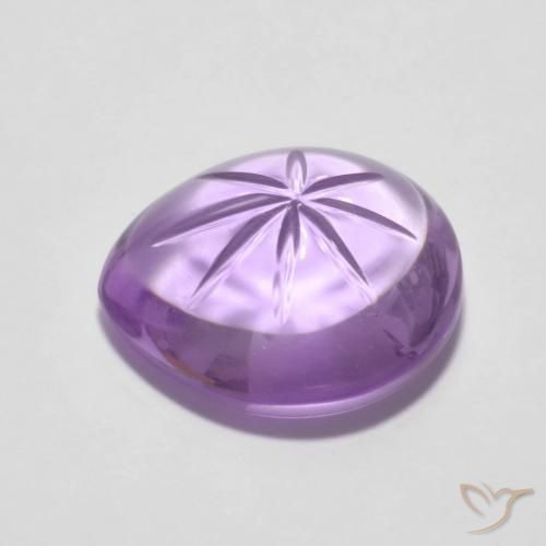 Ametista Violeta médio Natural 4.80ct, Formato de pêra, Transparente