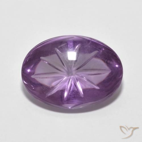 5.68ct Natural Violeta médio Ametista, oval, Transparente