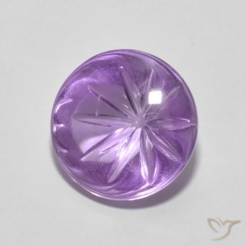 Ametista íris violeta Natural 4.93ct, Redondo, Transparente