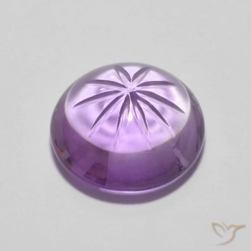 Ametista íris violeta Natural 4.93ct, Redondo, Transparente
