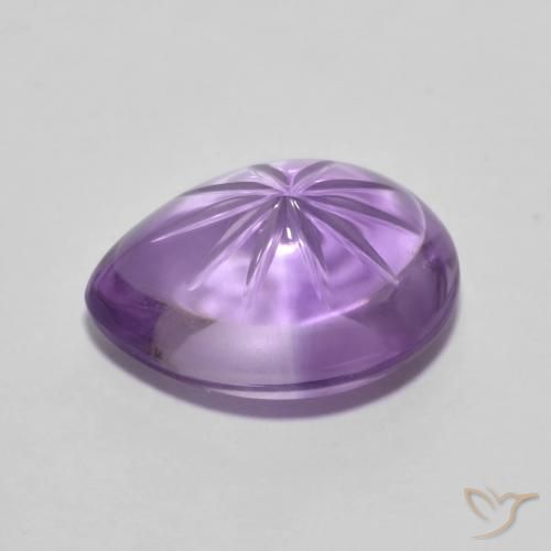 Ametista Violeta Vívido Natural 4.35ct, Formato de pêra, Transparente