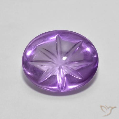 4.11ct Natural Violeta médio Ametista, oval, Transparente
