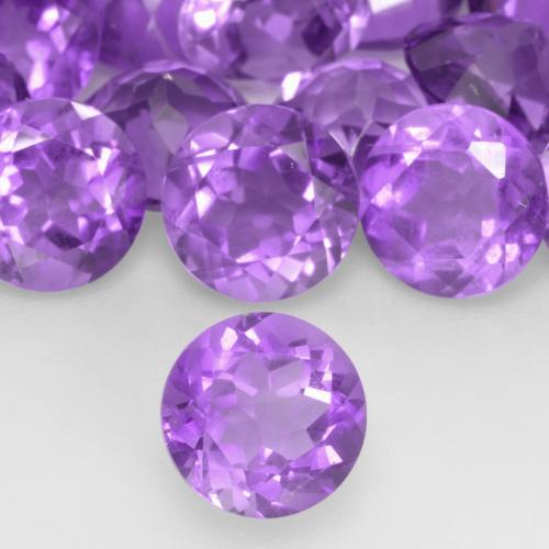 Ametista Violeta Vívido Natural 1.20ct, Corte Redondo, VS