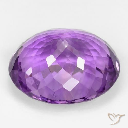 Ametista Violeta Púrpura Profundo Natural 39.22ct, oval, VVS-VS
