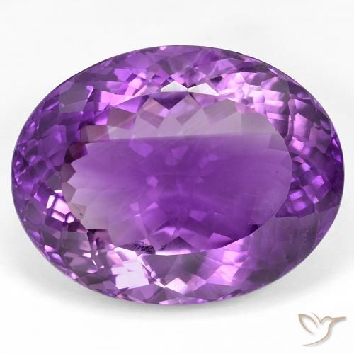 50.87ct Natural Medium Dark-Violet Ametista, oval, VS