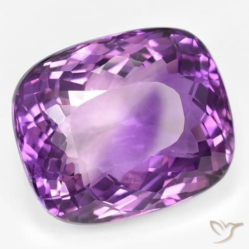 Ametista Violeta médio Natural 45.20ct, Almofada, VVS-VS