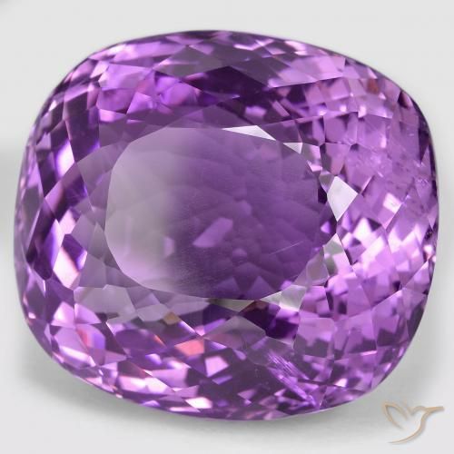 Ametista Violeta Púrpura Médio Natural 95.38ct, Almofada, VS