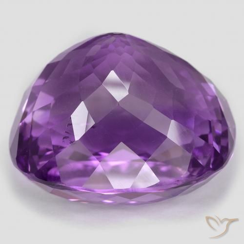 Ametista Violeta Púrpura Médio Natural 95.38ct, Almofada, VS