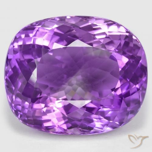 87.56ct Natural Violeta Vívido Ametista, Almofada, IF