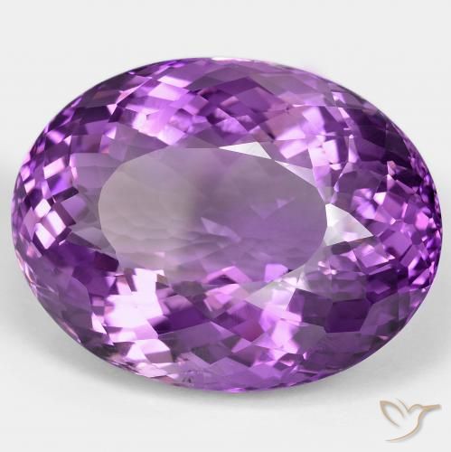 Ametista Rosa Vivo Violeta Natural 85.07ct, oval, VVS-VS