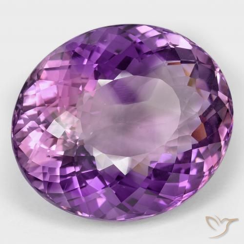 Ametista Rosa Vivo Violeta Natural 82.02ct, oval, VVS