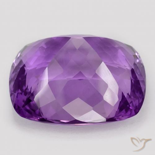 Ametista Violeta Intenso Natural 55.74ct, Almofada, VVS
