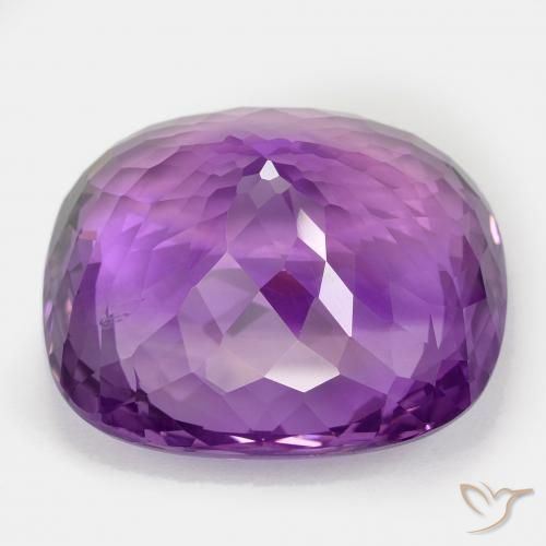 Ametista violeta vívido natural 64,00ct, almofada cortada, VVS
