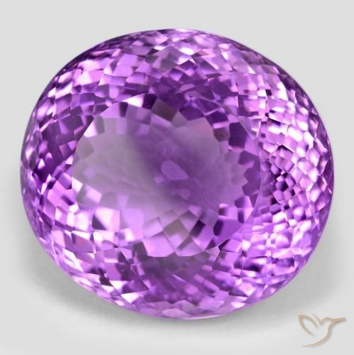 Ametista Violeta Púrpura Médio Natural 81.18ct, oval, VVS-VS