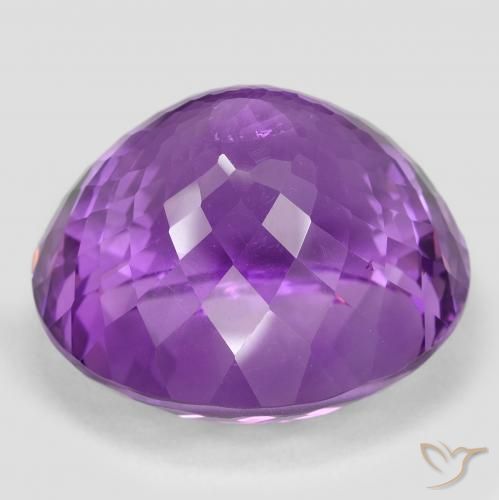 Ametista Violeta Púrpura Médio Natural 81.18ct, oval, VVS-VS