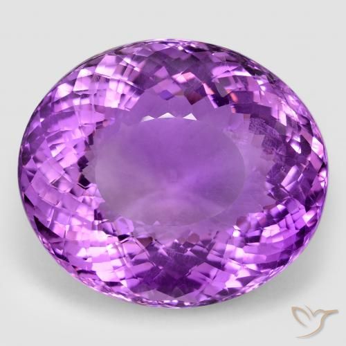 96.04ct Natural Violeta Púrpura Médio Ametista, oval, VVS-VS