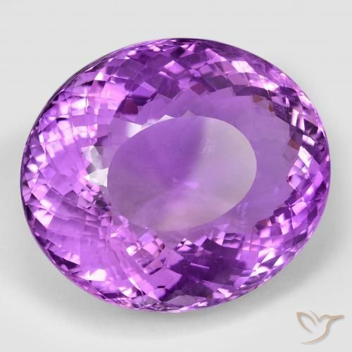 Ametista Violeta Púrpura Médio Natural 96.04ct, oval, VVS-VS
