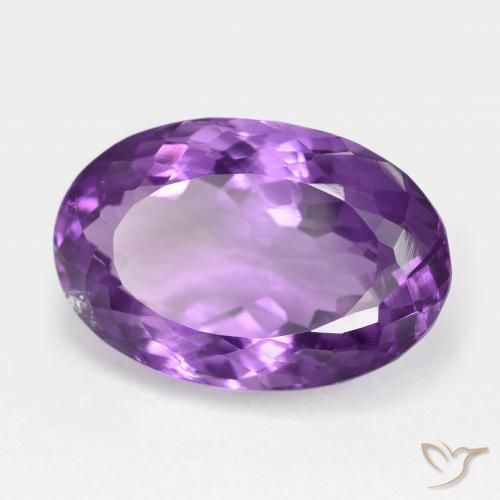 Ametista Violeta médio Natural 15.45ct, oval, VS