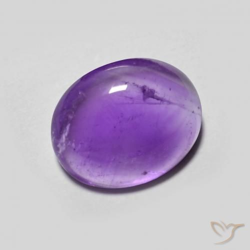 Ametista Violeta Profundo Natural 3.21ct, oval, Transparente