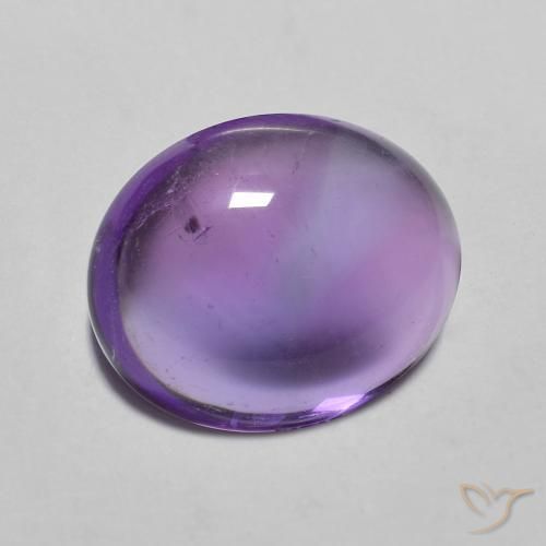 Ametista Violeta rosado Natural 3.46ct, oval, Transparente