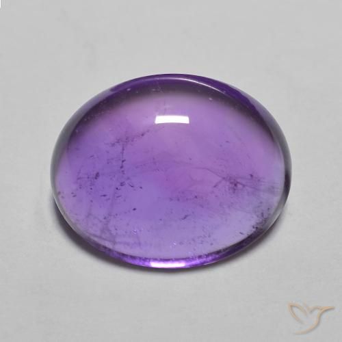 Ametista violeta intenso natural 3,80ct, corte oval, transparente