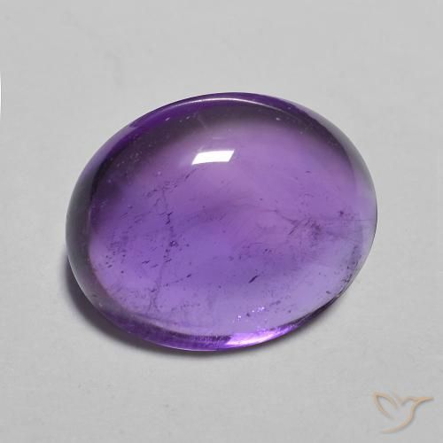 Ametista violeta intenso natural 3,80ct, corte oval, transparente