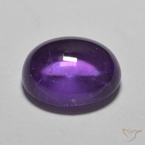 Ametista violeta intenso natural 3,80ct, corte oval, transparente