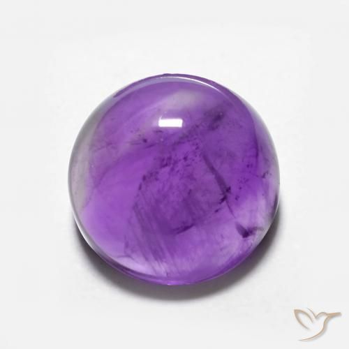 3.67ct Natural Violeta Vívido Ametista, Redondo, Transparente