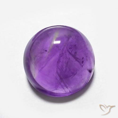 Ametista Violeta Vívido Natural 3.67ct, Redondo, Transparente