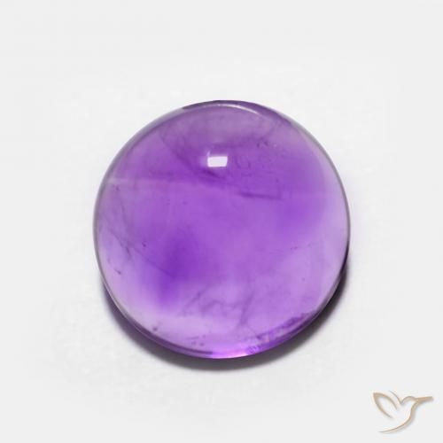 Ametista Violeta Intenso Natural 2.60ct, Corte Redondo, Transparente