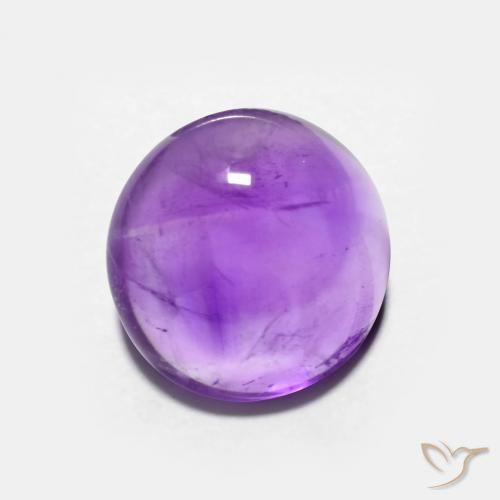 Ametista Violeta Intenso Natural 2.60ct, Corte Redondo, Transparente