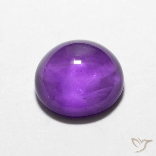 Ametista Violeta Intenso Natural 2.60ct, Corte Redondo, Transparente