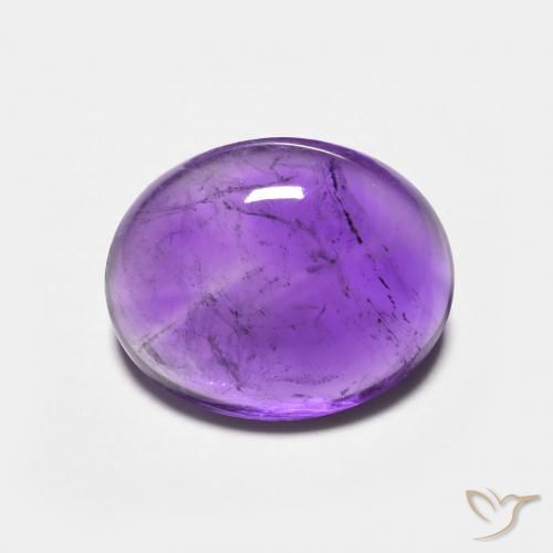 3.64ct Natural Violeta Púrpura Ametista, oval, Transparente