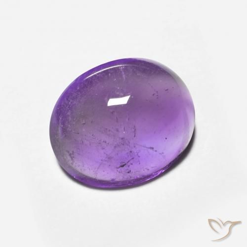 Ametista Violeta Púrpura Profundo Natural 3.36ct, oval, Transparente