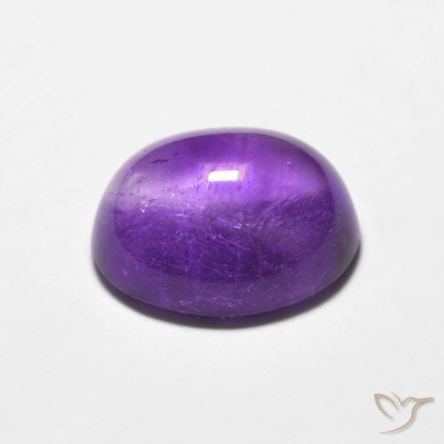 Ametista Violeta Púrpura Profundo Natural 3.36ct, oval, Transparente