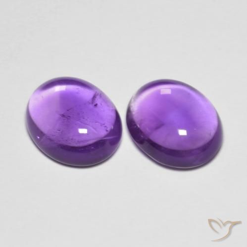 Pedras preciosas de Ametista Violeta Púrpura Médio natural de 6.84 ct, oval, Transparente
