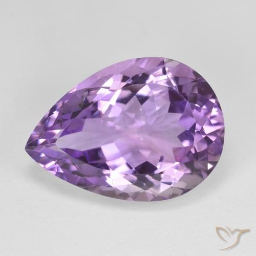 11.09ct Natural Violeta rosa médio Ametista, Formato de pêra, VVS-VS
