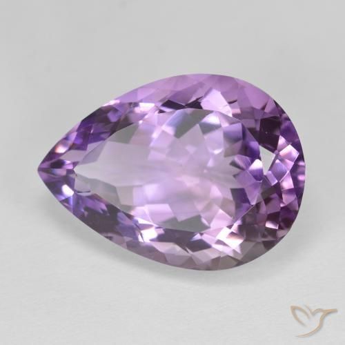 Ametista Violeta rosa médio Natural 11.09ct, Formato de pêra, VVS-VS